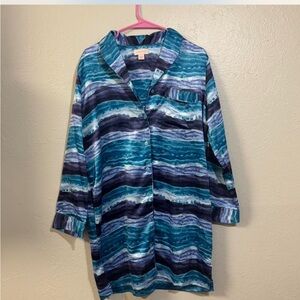 Cabernet Blue and Purple Satin sleep wear